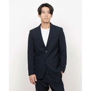 Comme Ca Ism Japanese Brand Mens Tropical Jacket Two Button Navy Suit Blazer / L